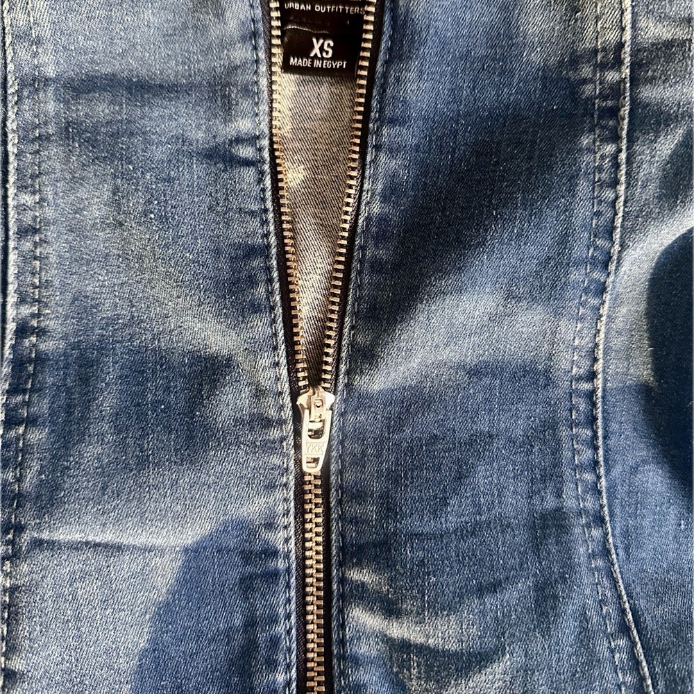 BDG urban outfitters Everyday Full Zip Up Denim Mini Skirt XS - Picture 4 of 5